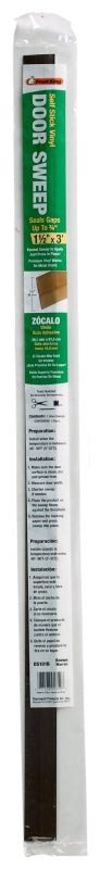 Frost King DS101BH Door Sweep, 36 in L, 1-1/2 in W, PVC Flange