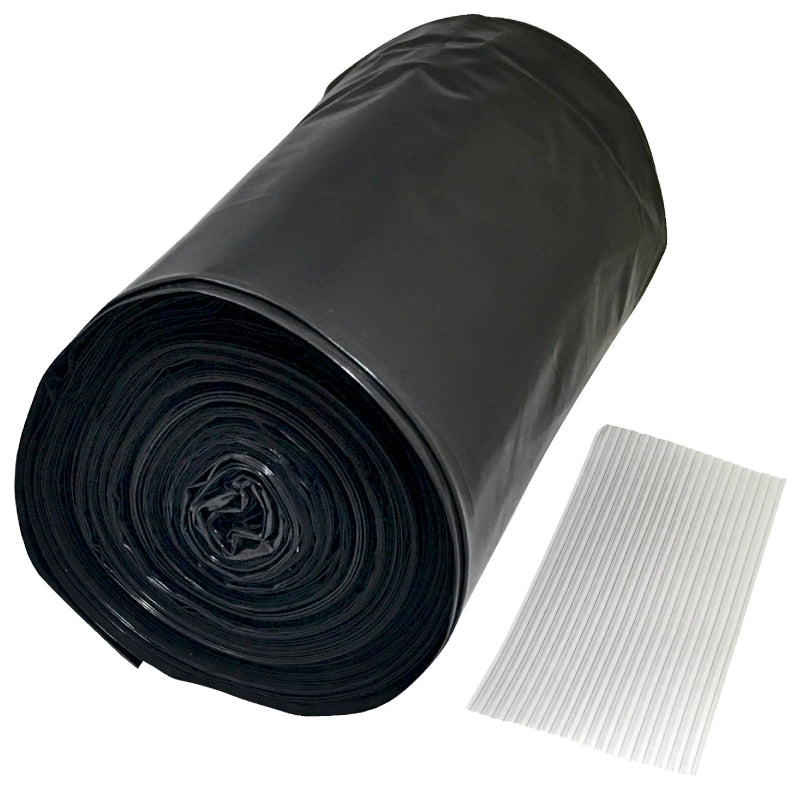 Frost King DL3656 Drum Liner, 55 gal Capacity, Polyethylene, Black