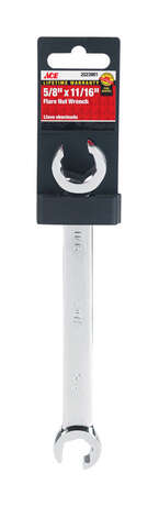 Ace Pro Series 5/8 in. X 11/16 in. SAE Flare Nut Wrench 7.6 in. L 1 pc