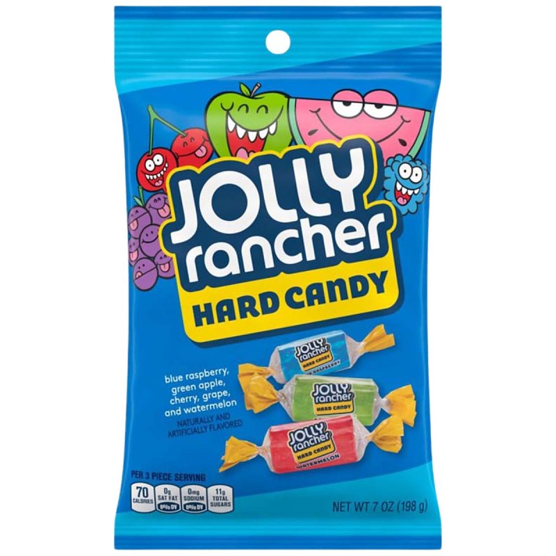 JOLLY Rancher LEA70230 Hard Candy, Original, 7 oz Bag, Pack of 12