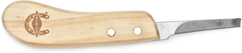 Diamond Farrier D271L Hoof Knife, Narrow Blade, Steel Blade, Hardwood Handle, Comfort Grip Handle, 8 in OAL