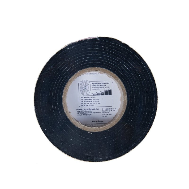 M-D 52052 Expandable Weatherseal, 1 in W, 13 ft L, 1 in Thick, Foam, Black