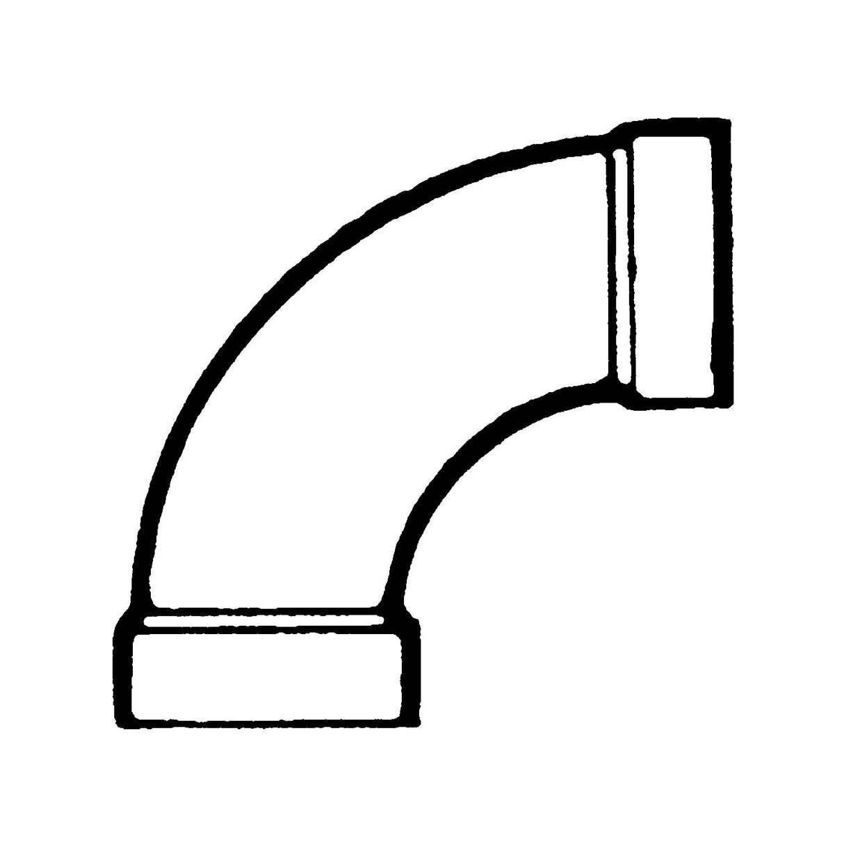 1/4 LONG BEND 1 1/2IN ABS