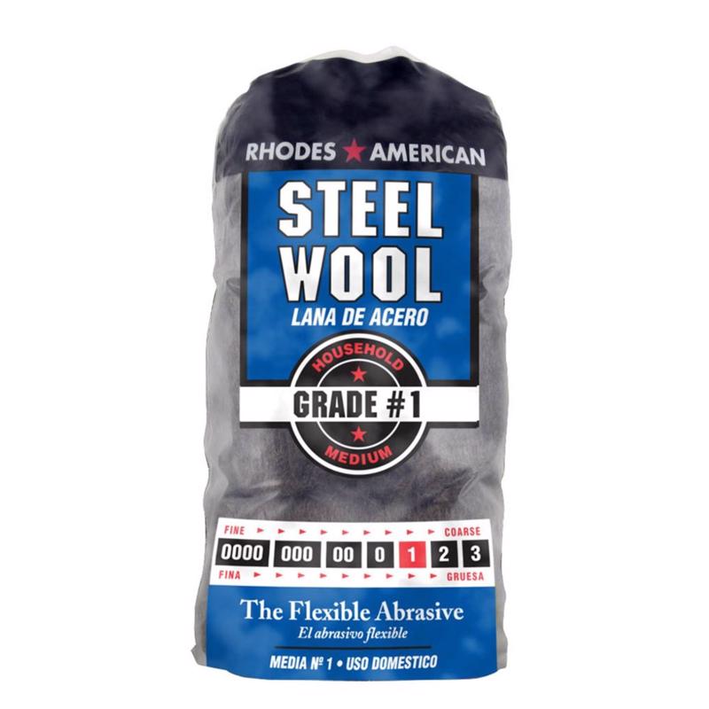Rhodes American 1 Grade Medium Steel Wool Pad 12 pk, Pack of 6