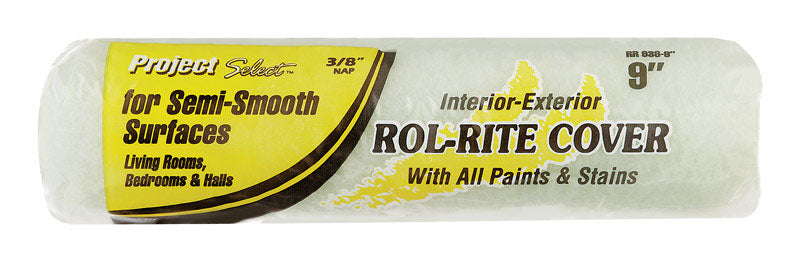 Project Select Rol-Rite Polyester 9 in. W X 3/8 in. Regular Paint Roller Cover 1 pk, Pack of 12
