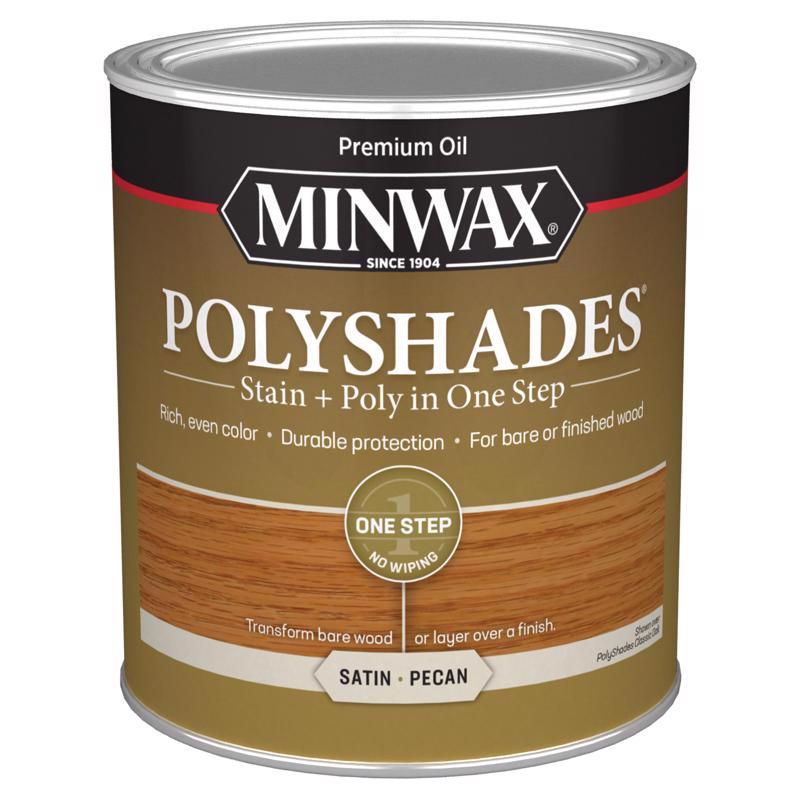 Minwax PolyShades Semi-Transparent Satin Pecan Oil-Based Stain/Polyurethane Finish 1 qt