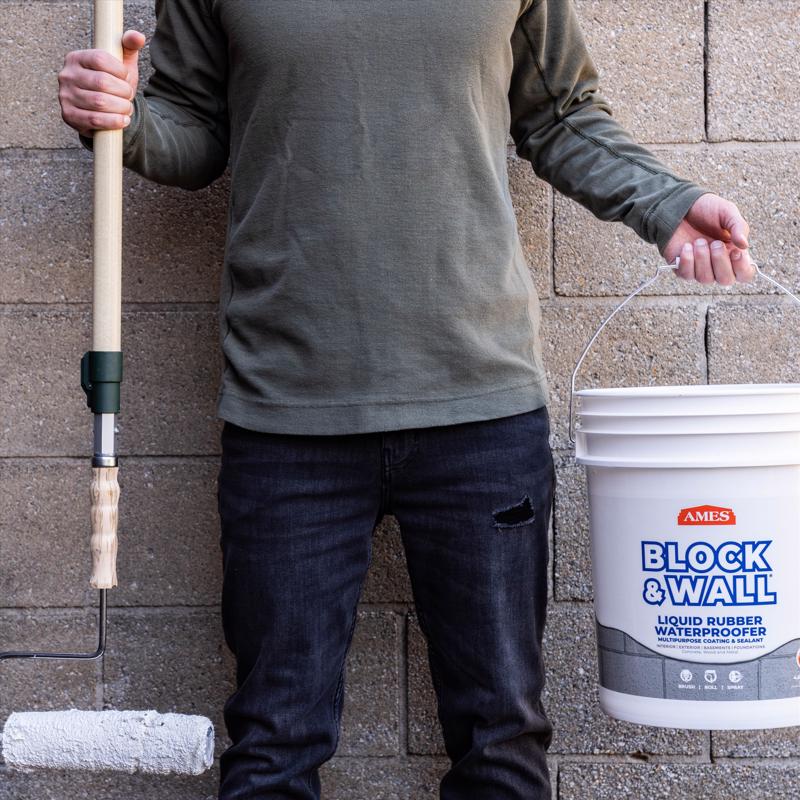 AMES Block & Wall White Liquid Rubber Waterproof and Sealer
