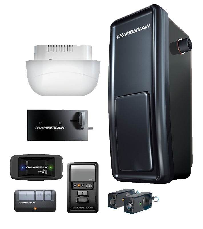 Chamberlain RJO101 Garage Door Opener, 120 V, Wall-Mount, Remote, Smartphone Control