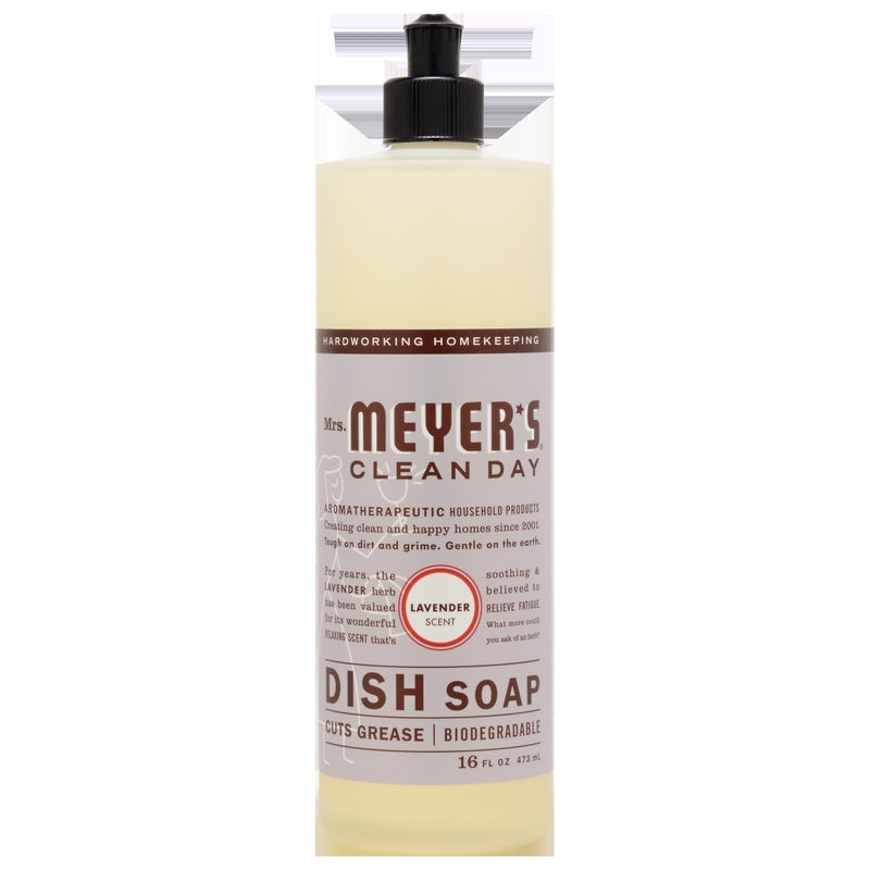 Mrs. Meyer's Clean Day Lavender Scent Liquid Dish Soap 16 oz 1 pk, Pack of 6