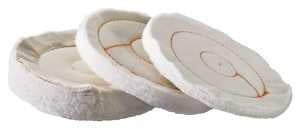Dico 527-36-4 Buffing Wheel, Cotton, 4 in Dia, 1/2 in Thick