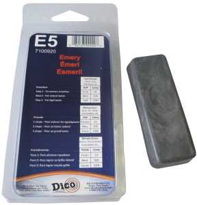 Dico 7100920 Buffing Compound, 1/2 in Thick, Emery, Black