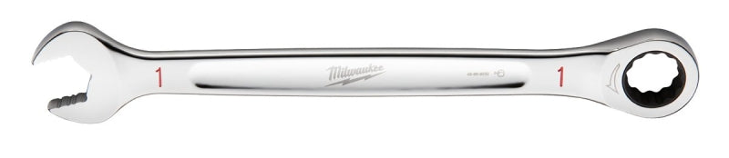 Milwaukee 45-96-9232 Ratcheting Combination Wrench, SAE, 1 in Head, 13.43 in L, 12-Point, Steel, Chrome-Plated
