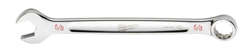 Milwaukee 45-96-9420 Combination Wrench, SAE, 5/8 in Head, 8.27 in L, 12-Point, Steel, Chrome-Plated