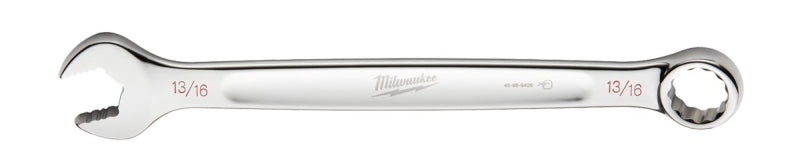 Milwaukee 45-96-9426 Combination Wrench, SAE, 13/16 in Head, 10.71 in L, 12-Point, Steel, Chrome-Plated