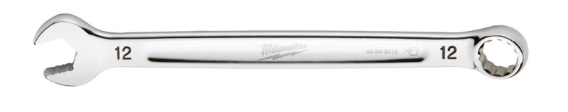 Milwaukee 45-96-9512 Combination Wrench, Metric, 12 mm Head, 6.77 in L, 12-Point, Steel, Chrome-Plated