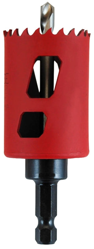 Morse MHSA Series MHSA17C Hole Saw, 1-1/16 in Dia, 1-15/16 in D Cutting, 3/8 in Arbor, 4/6 TPI, Bi-Metal Cutting Edge