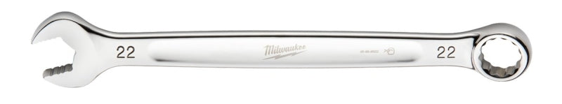 Milwaukee 45-96-9522 Combination Wrench, Metric, 22 mm Head, 11.61 in L, 12-Point, Steel, Chrome-Plated
