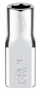 Milwaukee 45-34-9002 Socket, 7/32 in Socket, Standard Socket, 4.921 in OAL, 1/4 in Drive, 6-Point, Chrome