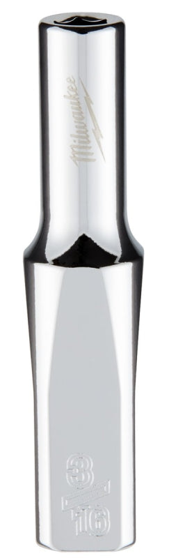 Milwaukee 45-34-9012 Deep Socket, 3/16 in Socket, 1/4 in Drive, 6-Point, Chrome Vanadium Steel, Chrome-Plated