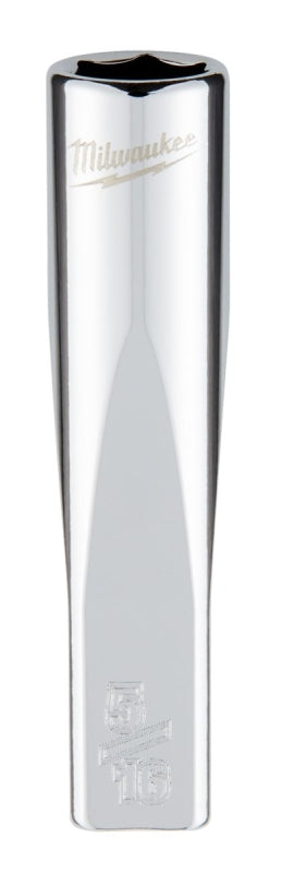 Milwaukee 45-34-9016 Deep Socket, 5/16 in Socket, 1/4 in Drive, 6-Point, Chrome Vanadium Steel, Chrome-Plated