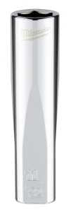 Milwaukee 45-34-9017 Socket, 11/32 in Socket, Deep Socket, 2.559 in OAL, 1/4 in Drive, 6-Point, Chrome Vanadium Steel