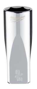 Milwaukee 45-34-9021 Socket, 9/16 in Socket, Deep Socket, 2.559 in OAL, 1/4 in Drive, 6-Point, Chrome Vanadium Steel