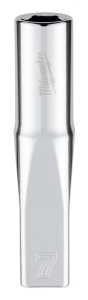 Milwaukee 45-34-9045 Socket, 7 mm Socket, Deep Socket, 2.559 in OAL, 1/4 in Drive, 6-Point, Chrome Vanadium Steel