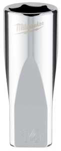 Milwaukee 45-34-9052 Socket, 14 mm Socket, Deep Socket, 2.559 in OAL, 1/4 in Drive, 6-Point, Chrome Vanadium Steel