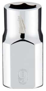 Milwaukee 45-34-9079 Socket, 9 mm Socket, Standard Socket, 3.543 in OAL, 3/8 in Drive, 6-Point, Chrome Vanadium Steel