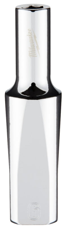 Milwaukee 45-34-9090 Socket, 6 mm Socket, Deep Socket, 3.543 in OAL, 3/8 in Drive, 6-Point, Chrome Vanadium Steel