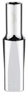 Milwaukee 45-34-9092 Socket, 8 mm Socket, Deep Socket, 3.543 in OAL, 3/8 in Drive, 6-Point, Chrome Vanadium Steel