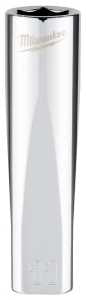 Milwaukee 45-34-9094 Socket, 11 mm Socket, Deep Socket, 3.543 in OAL, 3/8 in Drive, 6-Point, Chrome Vanadium Steel