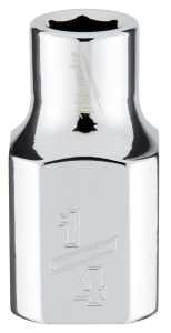 Milwaukee 45-34-9060 Socket, 1/4 in Socket, Standard Socket, 3.543 in OAL, 3/8 in Drive, 6-Point, Chrome Vanadium Steel