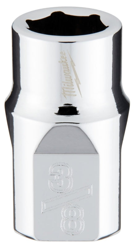 Milwaukee 45-34-9062 Socket, 3/8 in Socket, Standard Socket, 3.543 in OAL, 3/8 in Drive, 6-Point, Chrome Vanadium Steel