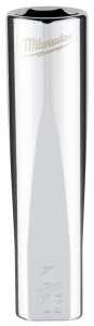 Milwaukee 45-34-4375 Socket, 7/16 in Socket, Deep Socket, 3.543 in OAL, 3/8 in Drive, 6-Point, Chrome Vanadium Steel