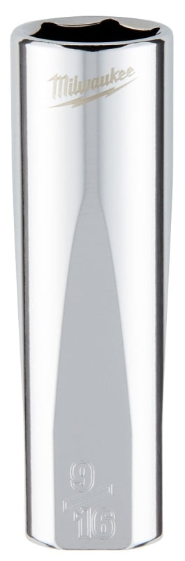 Milwaukee 45-34-5625 Socket, 11 mm Socket, 3/8 in Drive, 6-Point, Chrome Vanadium Steel, Chrome-Plated