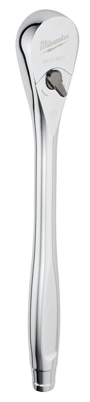 Milwaukee 48-22-9012 Drive Ratchet, 1/2 in Drive, 1-1/2 in OAL, Chrome-Plated