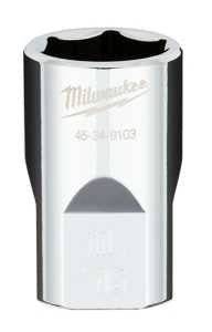 Milwaukee 45-34-9103 Socket, 11/16 in Socket, Standard Socket, 0.95 in OAL, 1/2 in Drive, 6-Point, Chrome