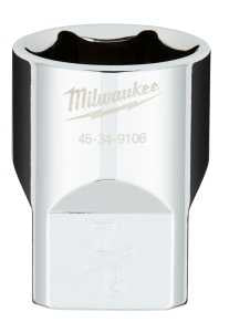 Milwaukee 45-34-9106 Socket, 7/8 in Socket, Standard Socket, 1.18 in OAL, 1/2 in Drive, 6-Point, Chrome Vanadium Steel