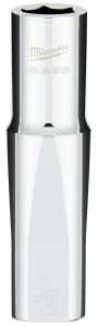 Milwaukee 45-34-9126 Socket, 1/2 in Socket, Deep Socket, 0.95 in OAL, 1/2 in Drive, 6-Point, Chrome Vanadium Steel