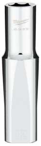 Milwaukee 45-34-9136 Socket, 12 mm Socket, Deep Socket, 0.85 in OAL, 1/2 in Drive, 6-Point, Chrome Vanadium Steel