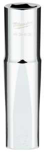 Milwaukee 45-34-9138 Socket, 14 mm Socket, Deep Socket, 0.85 in OAL, 1/2 in Drive, 6-Point, Chrome Vanadium Steel