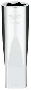 Milwaukee 45-34-9142 Socket, 18 mm Socket, Deep Socket, 1/2 in Drive, 6-Point, Chrome Vanadium Steel, Chrome