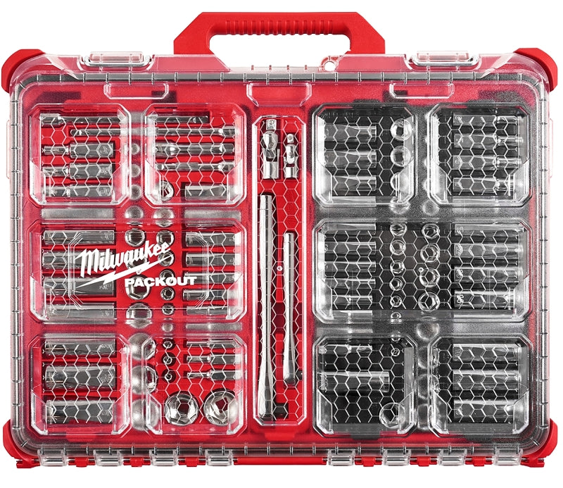 Milwaukee 48-22-9486 Ratchet and Socket Set, Chrome-Plated