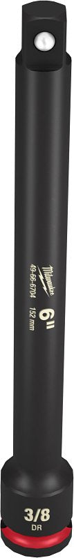 Milwaukee SHOCKWAVE Impact Duty 49-66-6704 Socket Extension, 3/8 in Drive, Square Output Drive, 6 in L