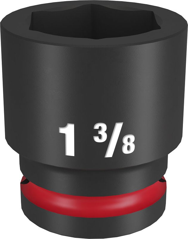 Milwaukee SHOCKWAVE Impact Duty 49-66-6313 Shallow Impact Socket, 1-3/8 in Socket, 3/4 in Drive, Square Drive, 6-Point
