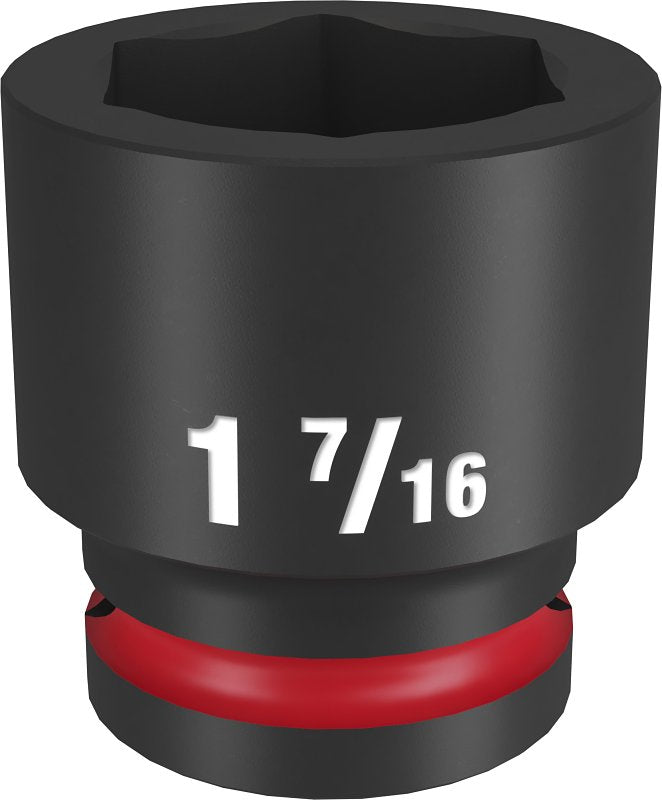 Milwaukee SHOCKWAVE Impact Duty 49-66-6314 Shallow Impact Socket, 1-7/16 in Socket, 3/4 in Drive, Square Drive, 6-Point