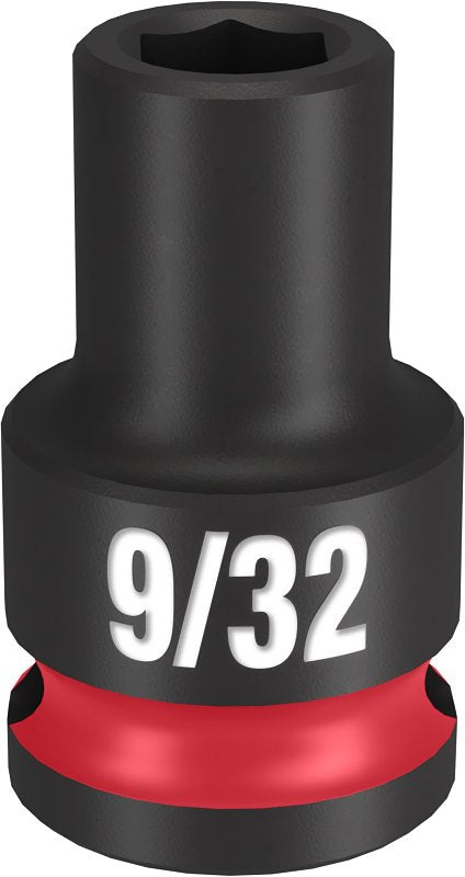 Milwaukee SHOCKWAVE Impact Duty 49-66-6101 Shallow Impact Socket, 9/32 in Socket, 3/8 in Drive, Square Drive, 6-Point