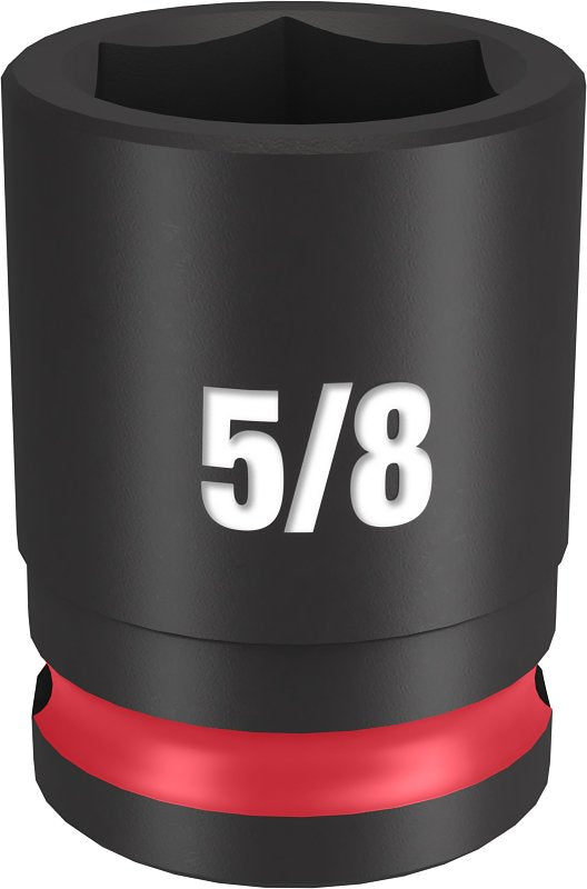 Milwaukee SHOCKWAVE Impact Duty 49-66-6108 Shallow Impact Socket, 5/8 in Socket, 3/8 in Drive, Square Drive, 6-Point