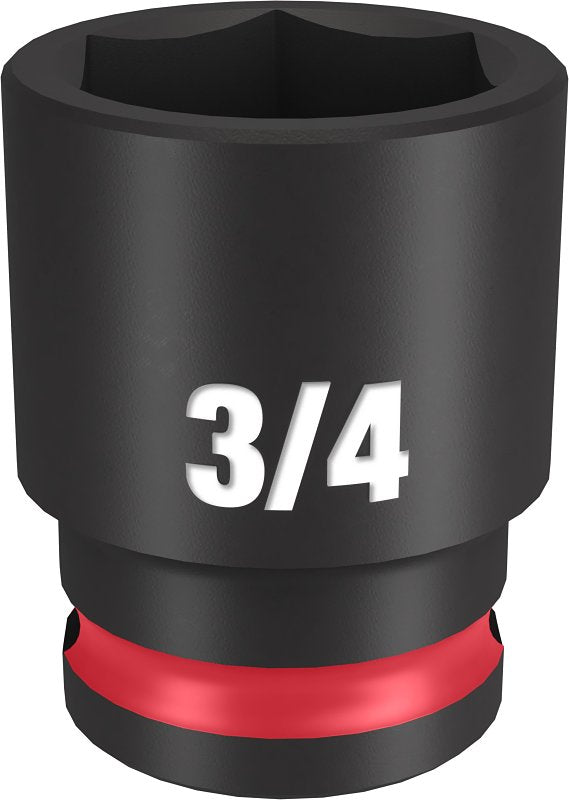 Milwaukee SHOCKWAVE Impact Duty 49-66-6110 Shallow Impact Socket, 3/4 in Socket, 3/8 in Drive, Square Drive, 6-Point